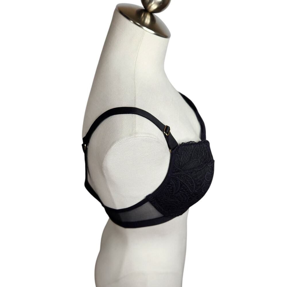Lively Lace No Wire Push Up Convertible Strap Bra‎ Size 34DD Black - Picture 4 of 8